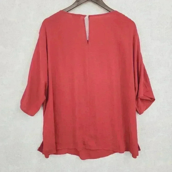 Vince Camuto Women's Chiffon Blouse 2XRuffle slit Sleeve 3518C - Picture 2 of 7